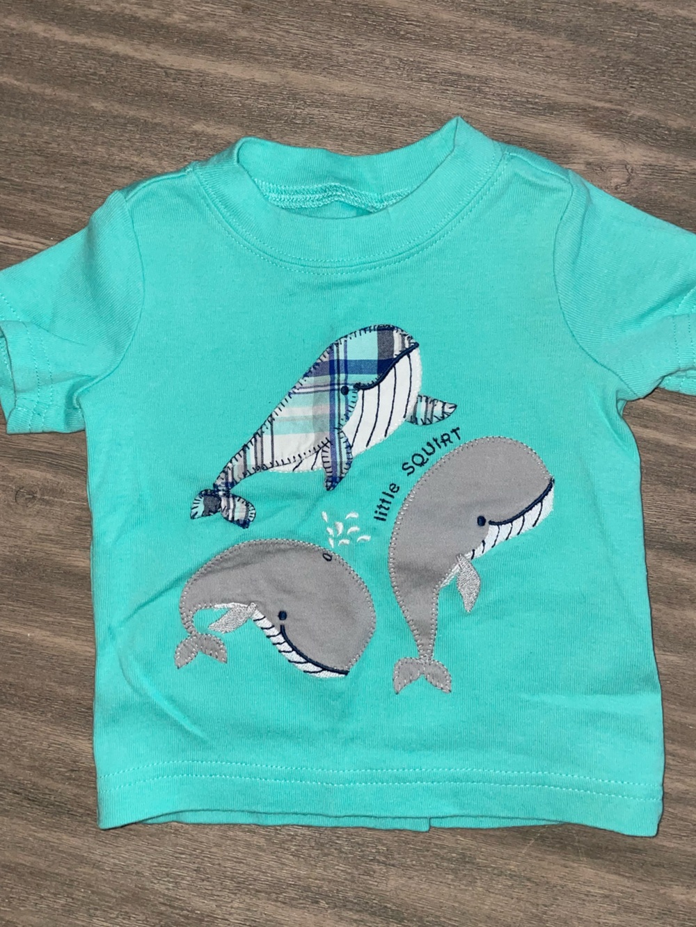 Toddler Boy 2-Piece "Little Squirt" Whale Tee & Plaid Shorts Summer Set - Picture 5 of 8